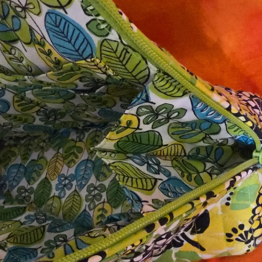 Vera Bradley Handbag Lime Green Yellow Black Teal Eloise Lemon Up Kiss